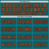 Custom Teal Orange-Black Mesh Authentic Football Jersey