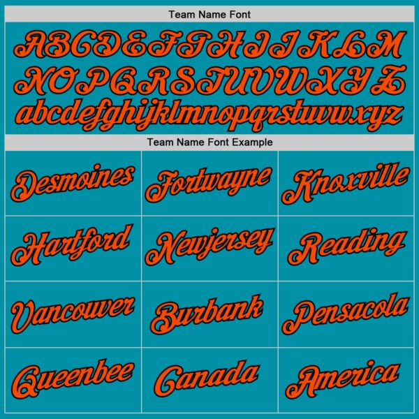 Custom Teal Orange-Black Authentic Throwback Basketball Jersey