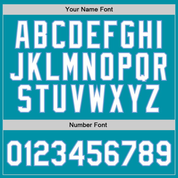 Custom Teal White-Light Blue Authentic Throwback Basketball Jersey