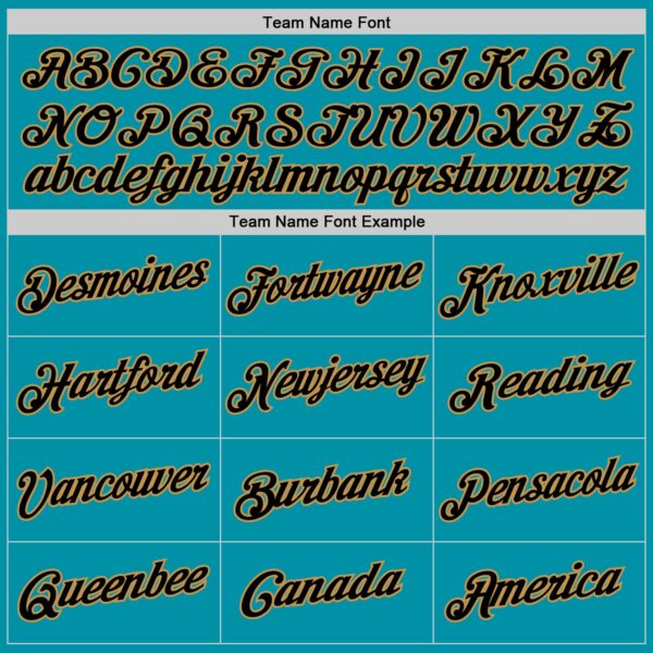 Custom Teal Black-Old Gold Authentic Throwback Basketball Jersey