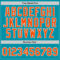 Custom Teal Orange-White Authentic Throwback Basketball Jersey