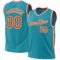 Custom Teal Orange-White Authentic Throwback Basketball Jersey