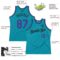 Custom Teal Purple-Black Authentic Throwback Basketball Jersey