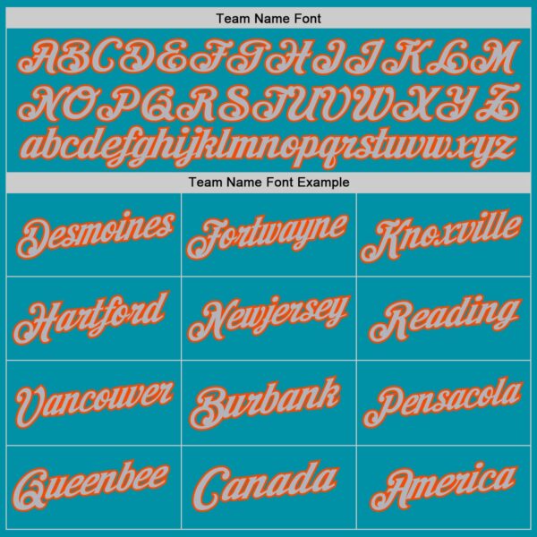 Custom Teal Orange-Gray Authentic Throwback Basketball Jersey