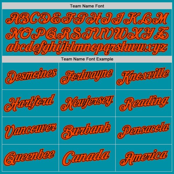 Custom Teal Orange-Black Authentic Throwback Basketball Jersey