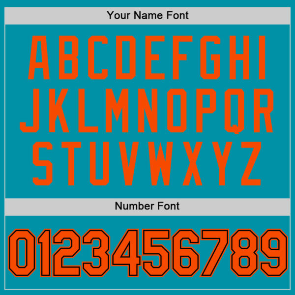 Custom Teal Orange-Black Authentic Throwback Basketball Jersey