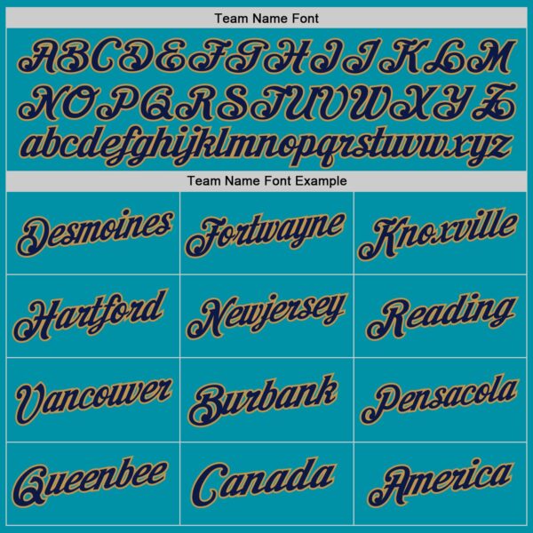 Custom Teal Navy-Old Gold Authentic Throwback Basketball Jersey