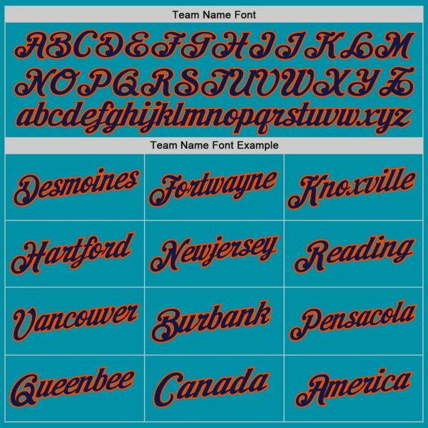 Custom Teal Navy-Orange Authentic Throwback Basketball Jersey