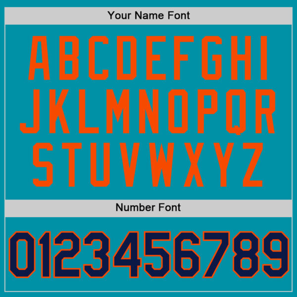 Custom Teal Navy-Orange Authentic Throwback Basketball Jersey