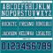 Teal0416-3 Custom Teal Navy-White Authentic Football Jersey