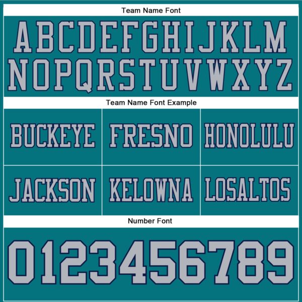 Custom Teal Gray-Navy Authentic Football Jersey