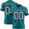 Teal0421 Custom Teal Gray-Black Authentic Football Jersey