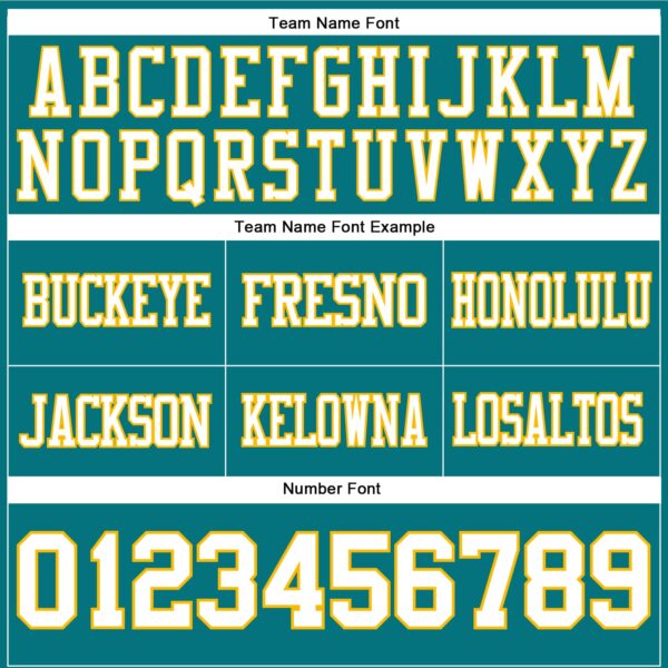 Custom Teal White-Gold Authentic Football Jersey