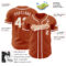 Custom Texas Orange White Authentic Baseball Jersey