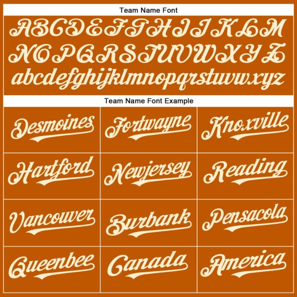 Custom Texas Orange Cream Authentic Baseball Jersey
