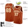 Custom Texas Orange Cream Authentic Basketball Jersey