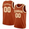 Custom Texas Orange Cream Authentic Basketball Jersey