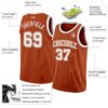 Custom Texas Orange White Authentic Basketball Jersey