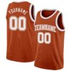 Custom Texas Orange White Authentic Basketball Jersey