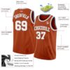 Custom Texas Orange White-Gray Authentic Basketball Jersey