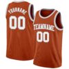 Custom Texas Orange White-Gray Authentic Basketball Jersey
