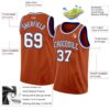 Custom Texas Orange White-Royal Authentic Basketball Jersey
