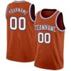 Custom Texas Orange White-Navy Authentic Basketball Jersey