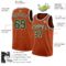 Custom Texas Orange Green-White Authentic Basketball Jersey