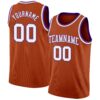Custom Texas Orange White-Purple Authentic Basketball Jersey