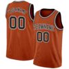 Custom Texas Orange Black-White Authentic Basketball Jersey