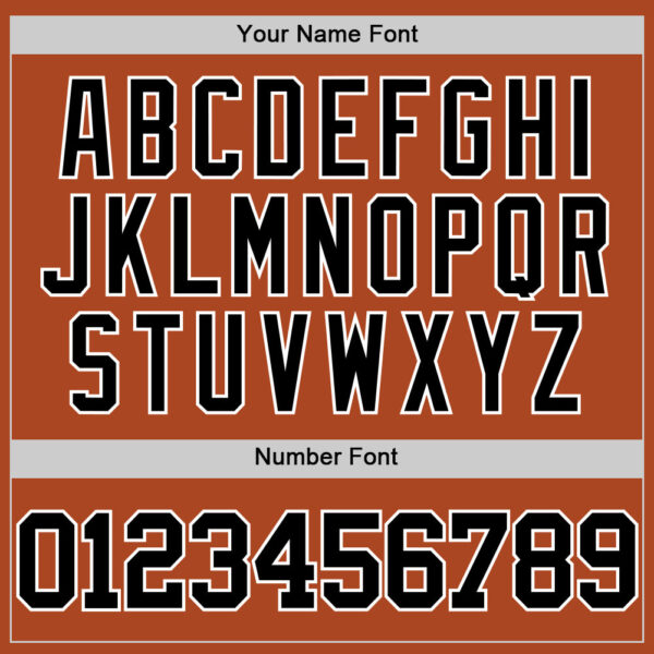 Custom Texas Orange Black-White Authentic Basketball Jersey