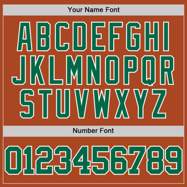 Custom Texas Orange Kelly Green-White Authentic Basketball Jersey