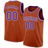 Custom Texas Orange Purple-White Authentic Basketball Jersey