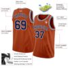 Custom Texas Orange Navy-White Authentic Basketball Jersey