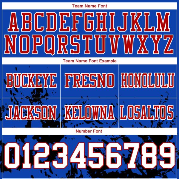 Custom Thunder Blue White Black-Red 3D Pattern Splash Authentic Football Jersey