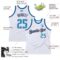 Custom White Blue-Navy Authentic Throwback Basketball Jersey