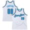 Custom White Blue-Black Authentic Throwback Basketball Jersey