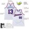 Custom White Royal-Red Authentic Throwback Basketball Jersey
