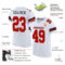 Custom White Red-Black Mesh Authentic Football Jersey