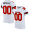 Custom White Red-Black Mesh Authentic Football Jersey