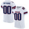 White0615 Custom White Navy-Scarlet Mesh Authentic Football Jersey