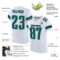 White0616-1 Custom White Midnight Green-Black Mesh Authentic Football Jersey