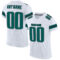 White0616 Custom White Midnight Green-Black Mesh Authentic Football Jersey