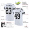 White0620-1 Custom White Black-Gray Mesh Authentic Football Jersey
