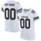 White0620 Custom White Black-Gray Mesh Authentic Football Jersey