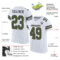 Custom White Olive-Black Mesh Authentic Football Jersey