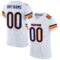 White0627 Custom White Navy-Orange Mesh Authentic Football Jersey