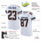 White0630-1 Custom White Black-Powder Blue Mesh Authentic Football Jersey