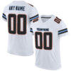 Custom White Black-Powder Blue Mesh Authentic Football Jersey
