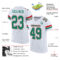 White0636-1 Custom White Kelly Green-Red Mesh Authentic Football Jersey